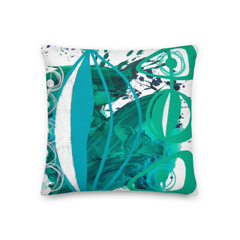 Premium Pillow "Aquamarine & Teal  4"