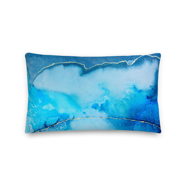 Premium Pillow "Beautiful Marble - blue"