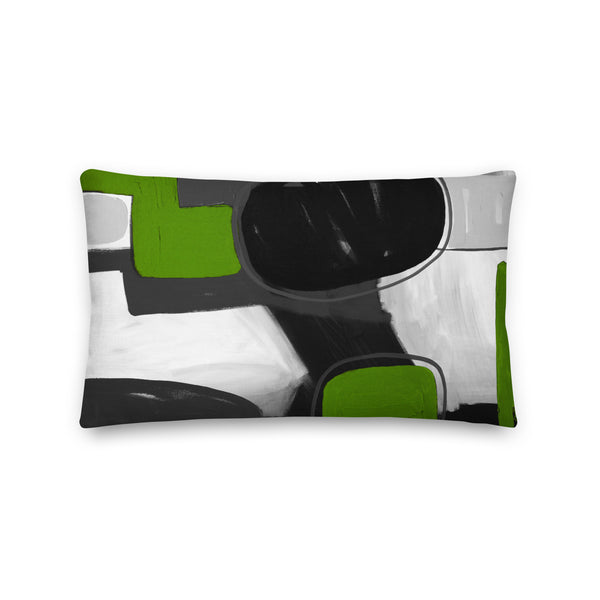 Premium Pillow "Lime & Gray"