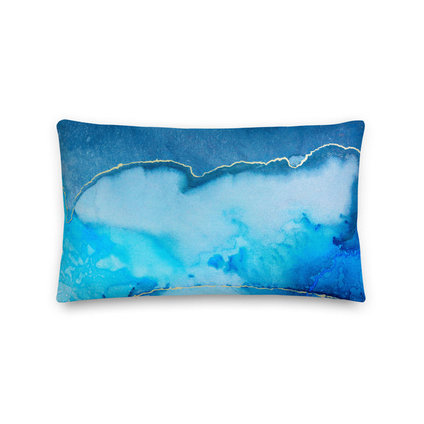 Premium Pillow "Beautiful Marble - blue"