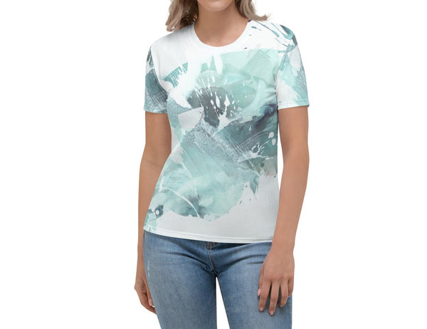 Women's T-shirt "Aquatic -2- Sea Glass - Light Aqua"