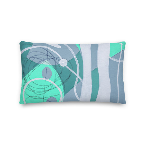 Premium Pillow - "Bright Aquamarine - 4"