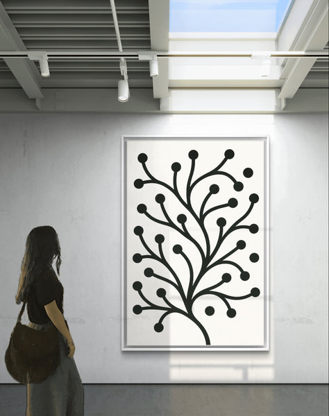 Modern abstract tree W&B