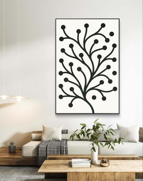 Modern abstract tree W&B