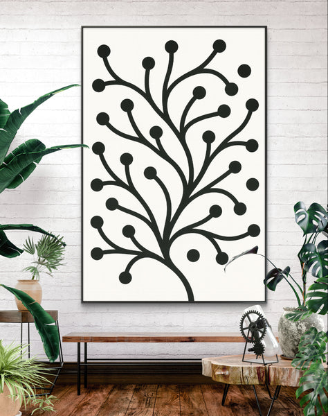 Modern abstract tree W&B