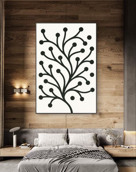 Modern abstract tree W&B