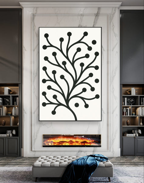 Modern abstract tree W&B