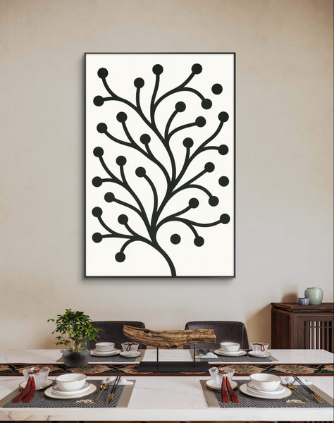 Modern abstract tree W&B