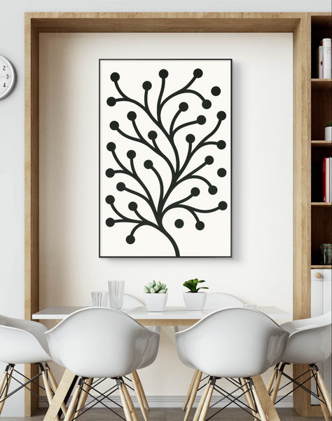 Modern abstract tree W&B