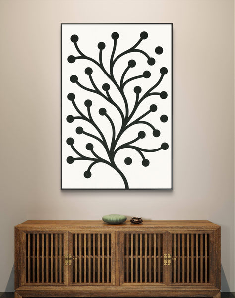 Modern abstract tree W&B