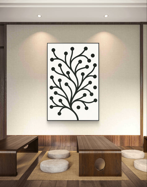 Modern abstract tree W&B