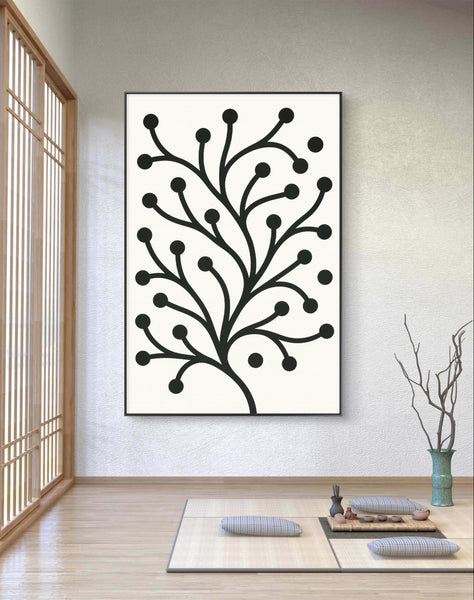 Modern abstract tree W&B