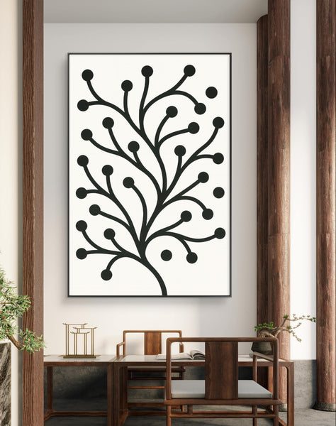 Modern abstract tree W&B