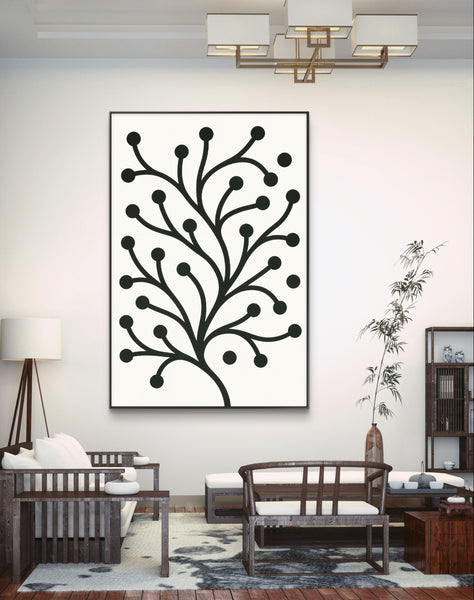Modern abstract tree W&B