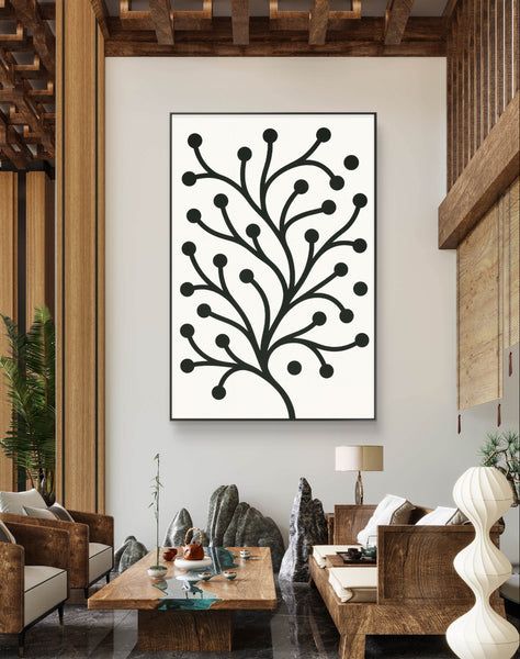 Modern abstract tree W&B