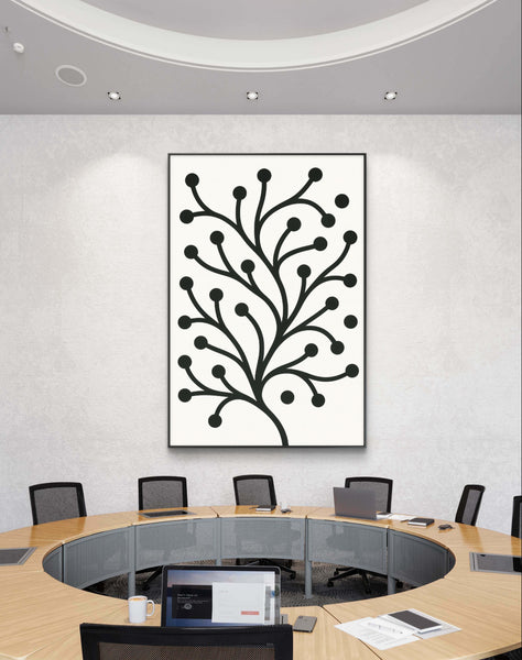 Modern abstract tree W&B
