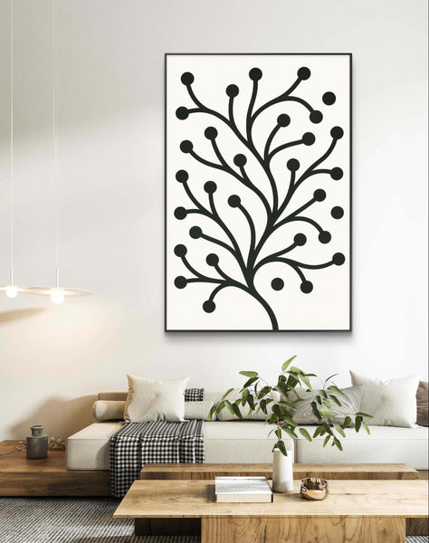 Modern abstract tree W&B