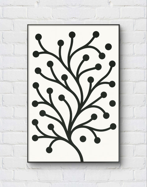 Modern abstract tree W&B
