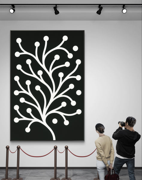 Modern abstract tree Black & White