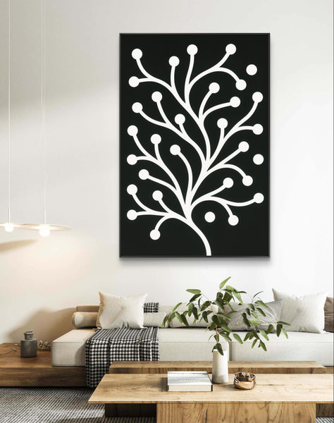 Modern abstract tree Black & White