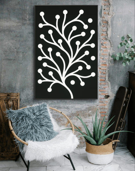 Modern abstract tree Black & White