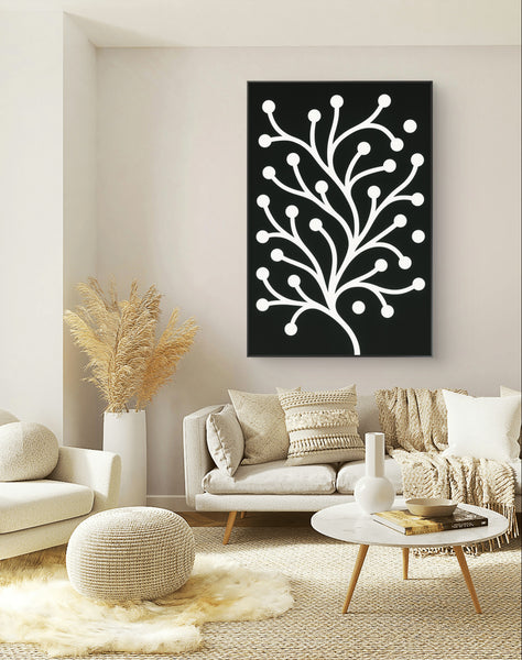 Modern abstract tree Black & White