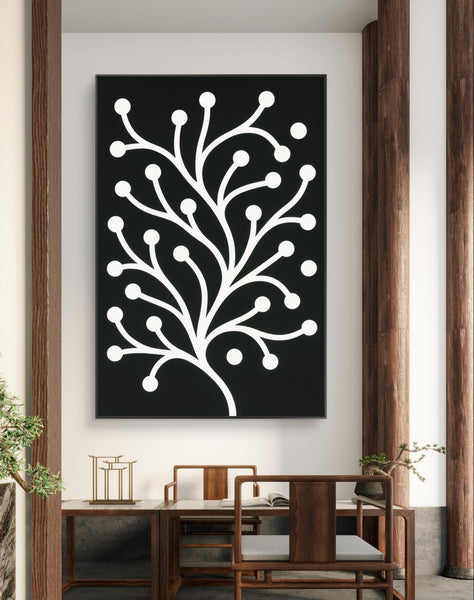 Modern abstract tree Black & White
