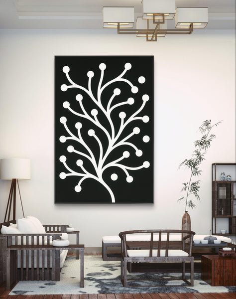 Modern abstract tree Black & White