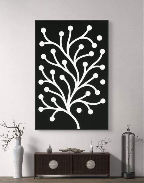 Modern abstract tree Black & White