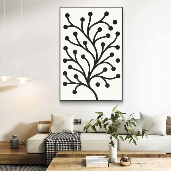 Modern abstract tree W&B