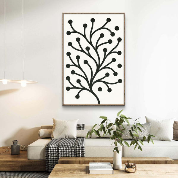 Modern abstract tree W&B