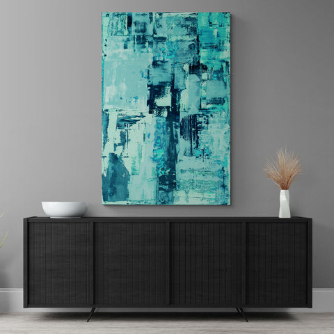 Abstract Wall Art - Aqua 1