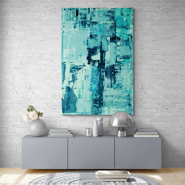 Abstract Wall Art - Aqua 1