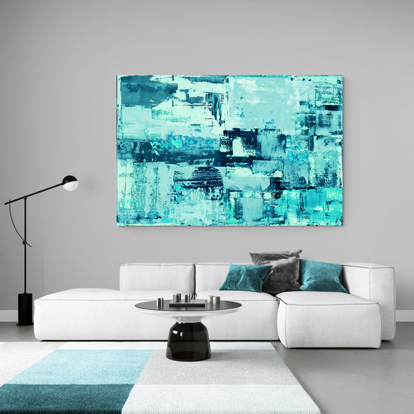 Abstract Wall Art - Aqua 1