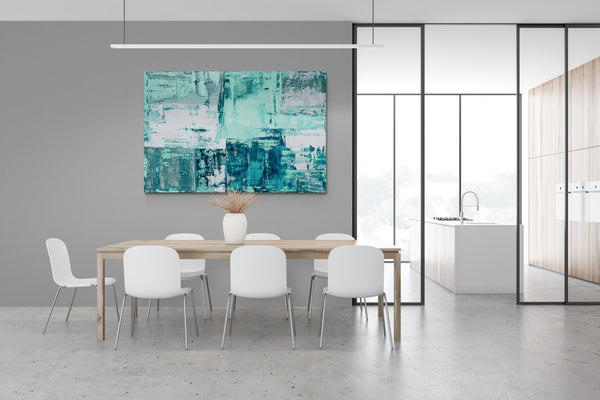 Abstract Wall Art - Aqua 3