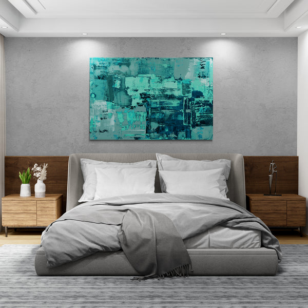 Abstract Wall Art - Aqua 4