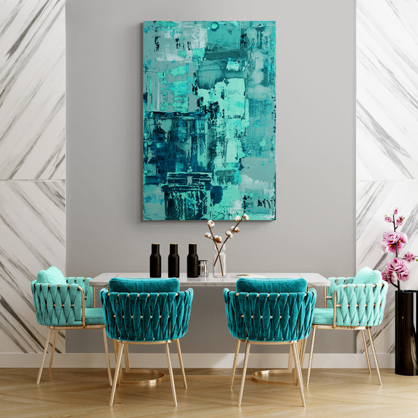 Abstract Wall Art - Aqua 4