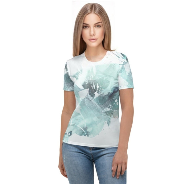 Women's T-shirt "Aquatic -2- Sea Glass - Light Aqua"