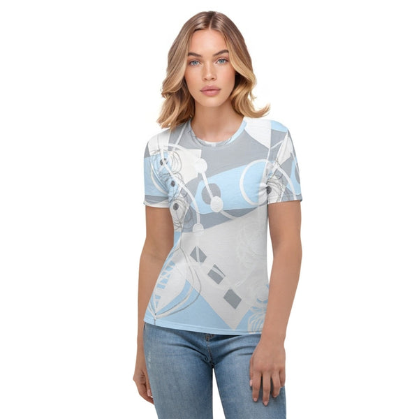 Women's T-shirt "Sky Blue & Gray -2"