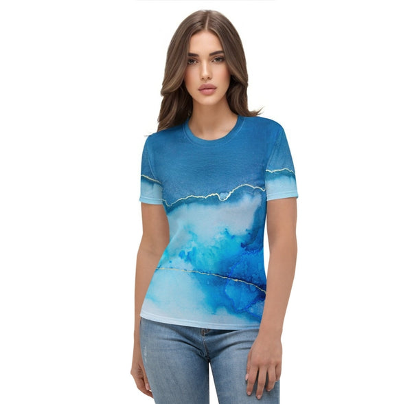 Women's T-shirt "Beautiful Marble - blue"