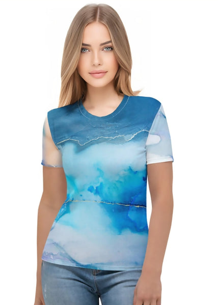 Women's T-shirt  "Beautiful Marble - blue"