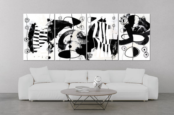 Abstract Artwork "Modern Black & White 3"