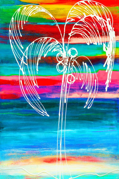 Neon Sunset - Palm Tree