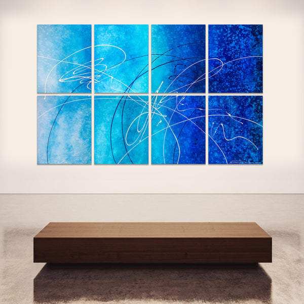 Abstract Painting "Ocean Breeze 8" (8 Feet by 5 Feet!)
