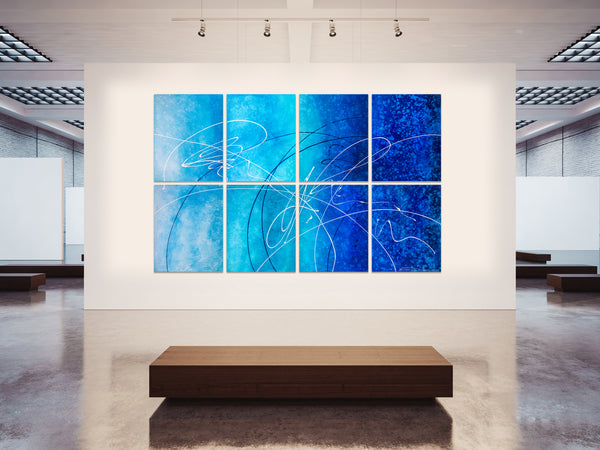 Abstract Painting "Ocean Breeze 8" (8 Feet by 5 Feet!)