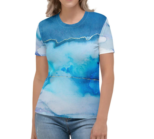 Women's T-shirt  "Beautiful Marble - blue"