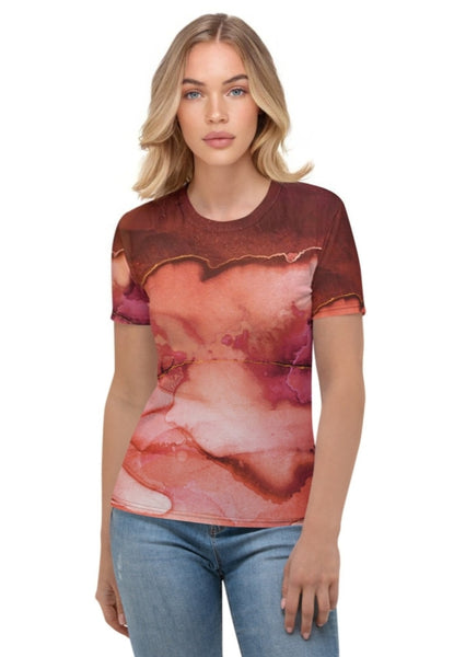 Women's T-shirt "Beautiful Marble - Garnet"