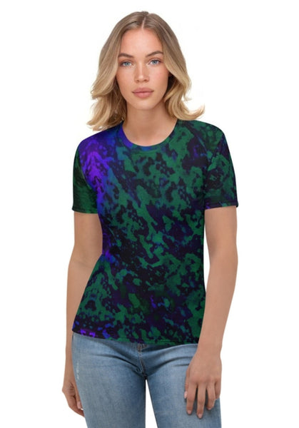 Women's T-shirt "Happy Colors - Evergreen & Violet"