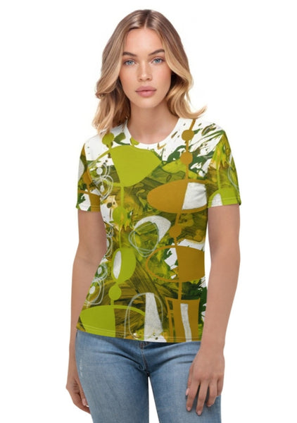 Women's T-shirt "Chartreuse & Yellow Ochre 3"