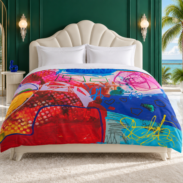A Vibrant Life 4 in an emerald Miami Art Deco room